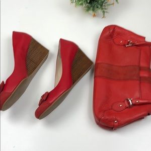 cole haan red velvet shoes